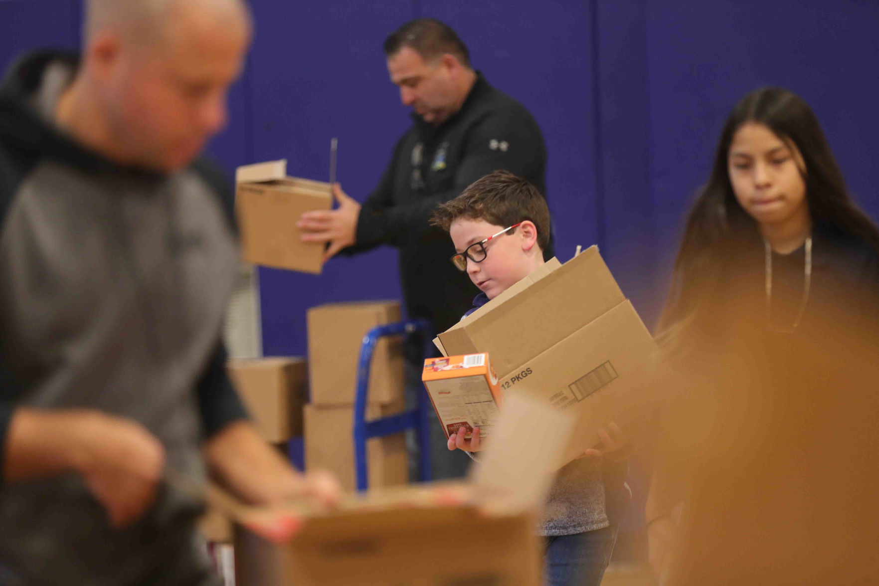 Pennsylvania Avenue School held a Thanksgiving Turkey Basket donation event for school families